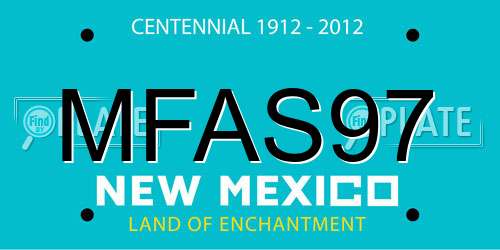 MFAS97 New Mexico License Plate