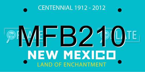 MFB210 New Mexico License Plate