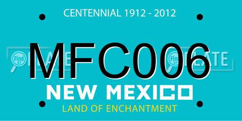 MFC006 New Mexico License Plate