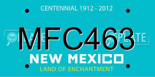 MFC463 New Mexico License Plate