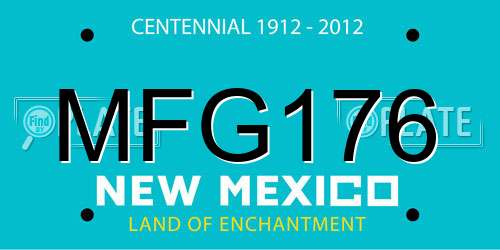 MFG176 New Mexico License Plate