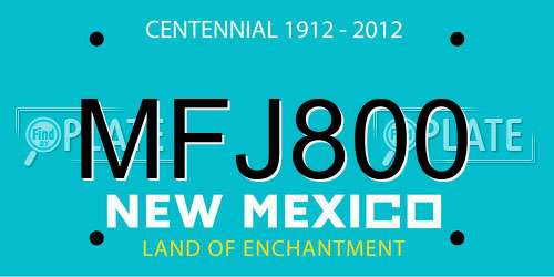 MFJ800 New Mexico License Plate
