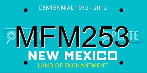 MFM253 New Mexico License Plate