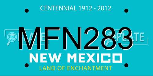 MFN283 New Mexico License Plate