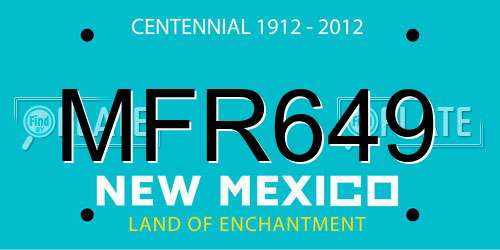 MFR649 New Mexico License Plate