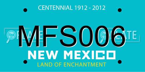MFS006 New Mexico License Plate