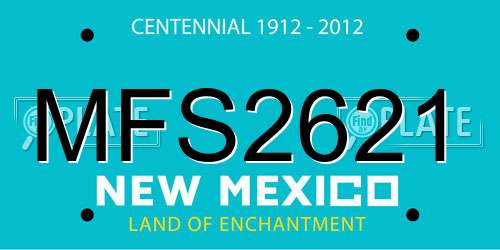 MFS2621 New Mexico License Plate