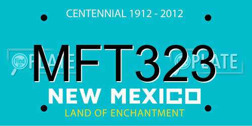 MFT323 New Mexico License Plate