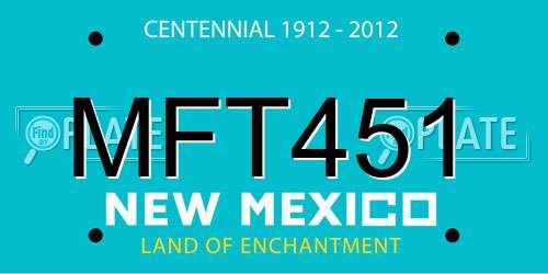 MFT451 New Mexico License Plate