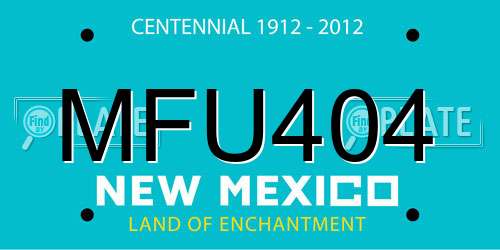 MFU404 New Mexico License Plate