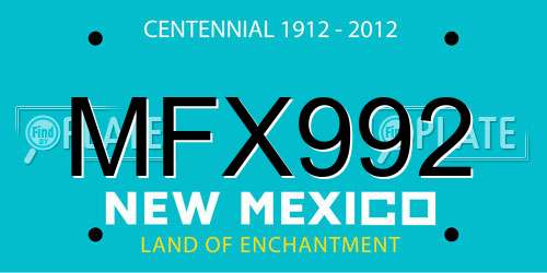 MFX992 New Mexico License Plate