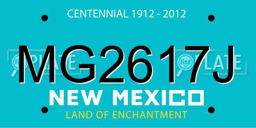 MG2617J New Mexico License Plate