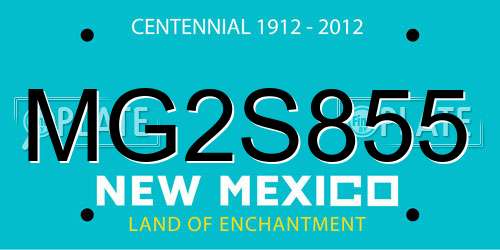 MG2S855 New Mexico License Plate