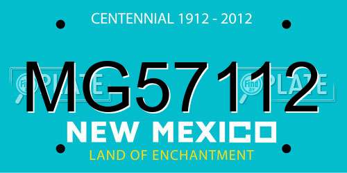 MG57112 New Mexico License Plate
