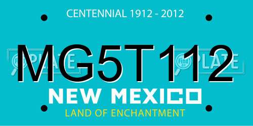 MG5T112 New Mexico License Plate