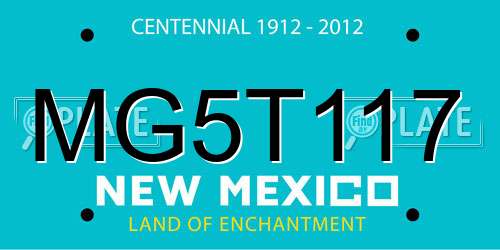MG5T117 New Mexico License Plate