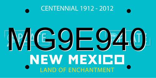 MG9E940 New Mexico License Plate