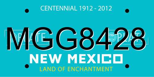 MGG8428 New Mexico License Plate