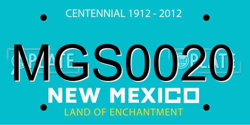 MGS0020 New Mexico License Plate