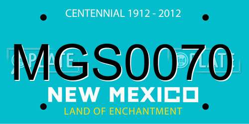 MGS0070 New Mexico License Plate