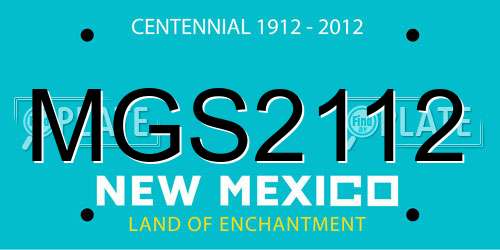 MGS2112 New Mexico License Plate
