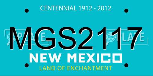 MGS2117 New Mexico License Plate