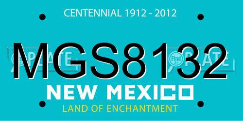 MGS8132 New Mexico License Plate