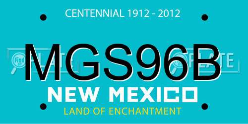 MGS96B New Mexico License Plate