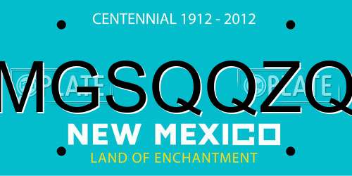 MGSQQZQ New Mexico License Plate