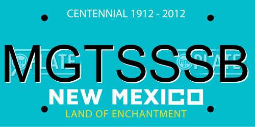MGTSSSB New Mexico License Plate
