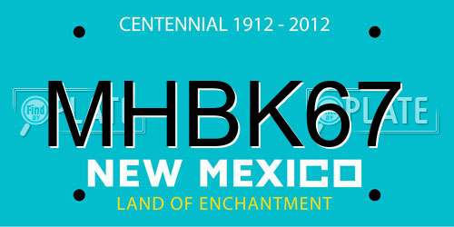 MHBK67 New Mexico License Plate