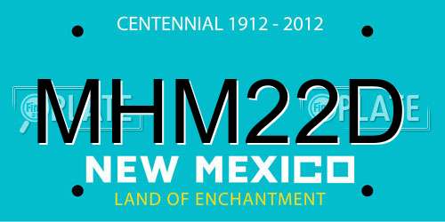 MHM22D New Mexico License Plate