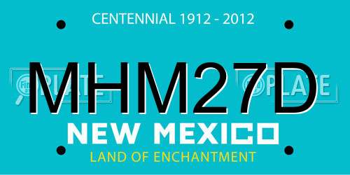 MHM27D New Mexico License Plate