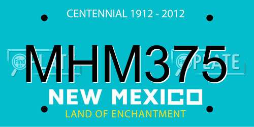 MHM375 New Mexico License Plate