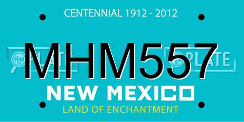 MHM557 New Mexico License Plate