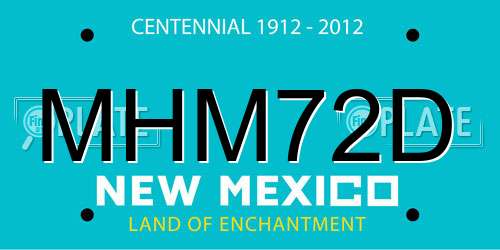 MHM72D New Mexico License Plate
