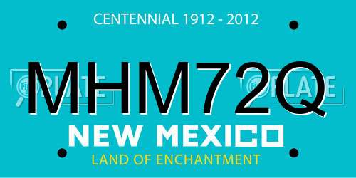 MHM72Q New Mexico License Plate