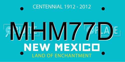 MHM77D New Mexico License Plate