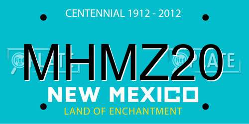 MHMZ20 New Mexico License Plate