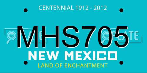 MHS705 New Mexico License Plate