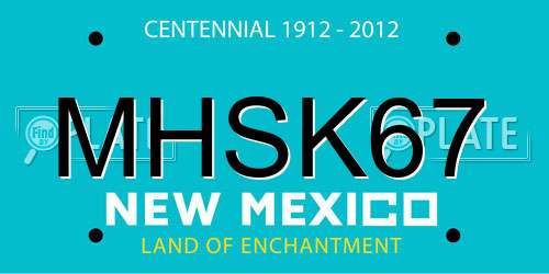 MHSK67 New Mexico License Plate
