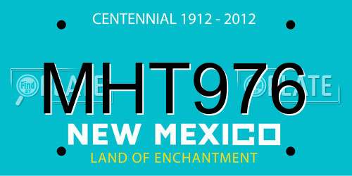 MHT976 New Mexico License Plate