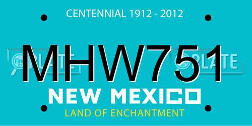 MHW751 New Mexico License Plate