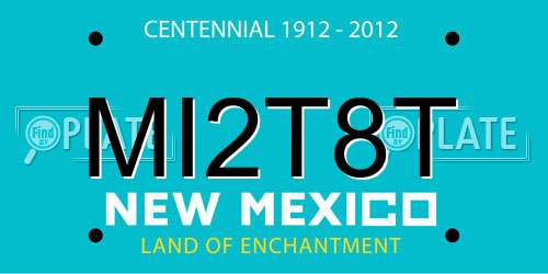 MI2T8T New Mexico License Plate