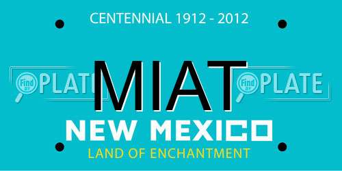 MIAT New Mexico License Plate