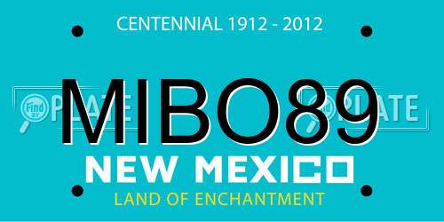 MIBO89 New Mexico License Plate