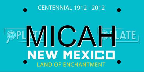 MICAH New Mexico License Plate