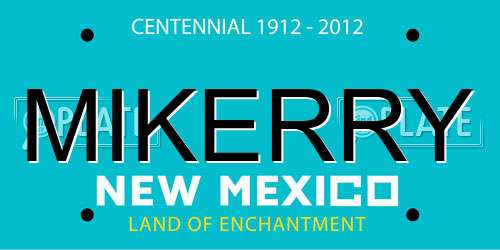 MIKERRY New Mexico License Plate