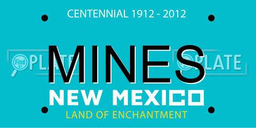 MINES New Mexico License Plate