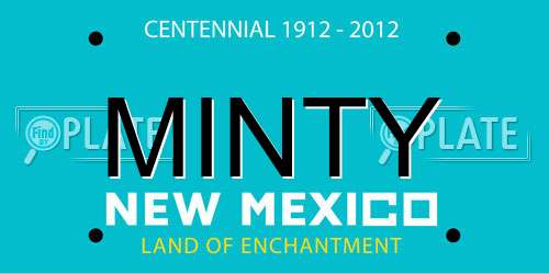 MINTY New Mexico License Plate